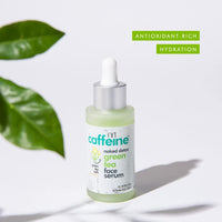 mCaffeine Green Tea Hydrating Face Serum for Glowing Skin with Vitamin C & Hyaluronic Acid | Reduces Dark Spots, Pigmentation & Prevents Sun Damage | For Men & Women | 72 Hrs Hydration | 40ml