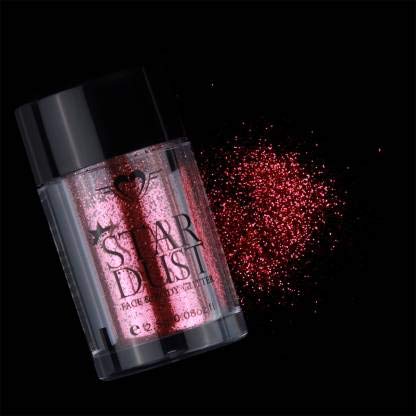 Forever52 Daily Life Star Dust Powder Single Eyeshadow Highly Pigmented Professional Shiny Glitters With Hydrating Easy-To-Blend Formula & Silky Texture (Red) SD016 (Shimmery Finish)