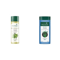 Biotique Bio Bhringraj Fresh Growth Therapeutic Oil, 120ml & Biotique Bio Kelp Protein Shampoo for Falling Hair Intensive Hair Regrowth Treatment, 180ml