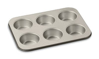 Cuisinart Chef's  Classic Nonstick Bakeware 6-Cup Jumbo Muffin Pan, Champagne 1 Count (Pack of 1)