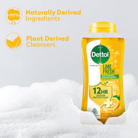 Dettol Body Wash and Shower Gel for Women and Men,Lime fresh, Refresh - 250ml | Soap-Free Bodywash | 12h Odour Protection