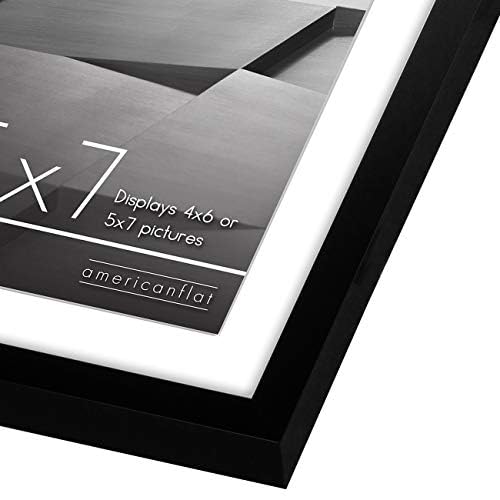 Americanflat 11x11 Picture Frame in Black - Use as 8x8 Picture Frame with Mat or 11x11 Frame Without Mat - Thin Border Photo Frame with Shatter-Resistant Glass - Square Picture Frame for Wall Display