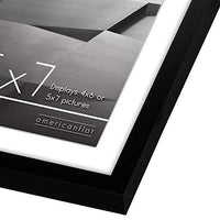 Americanflat 11x11 Picture Frame in Black - Use as 8x8 Picture Frame with Mat or 11x11 Frame Without Mat - Thin Border Photo Frame with Shatter-Resistant Glass - Square Picture Frame for Wall Display
