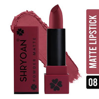 Shryoan Powder Matte Lipstick with Moisturizing and Hydrating Formula | For Every Day Use (3.2g) (Shade-08, Shade-08)