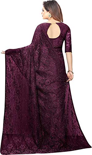 Avantika Fashion Women's  Jacquard Russell Net Saree With blouse piece