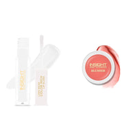 INSIGHT Long Wear Color Rich Lip Gloss, Glossy Finish - LG41-01&Insight Cosmetics Crème Blusher, Face Makeup, Soft Salmon, 3.5 gm(B-02=01)