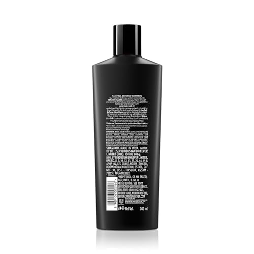 Tresemme Hair Fall Defence, Shampoo, 340ml, for Strong Hair, with Keratin Protein, Prevents Hairfall due to Breakage, Nourishes Dry Hair & Frizz, for Men & Women