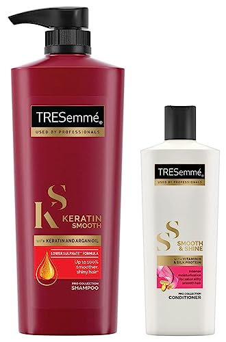 Tresemme Keratin Smooth Shampoo, 580Ml And Smooth And Shine Conditioner, 190Ml