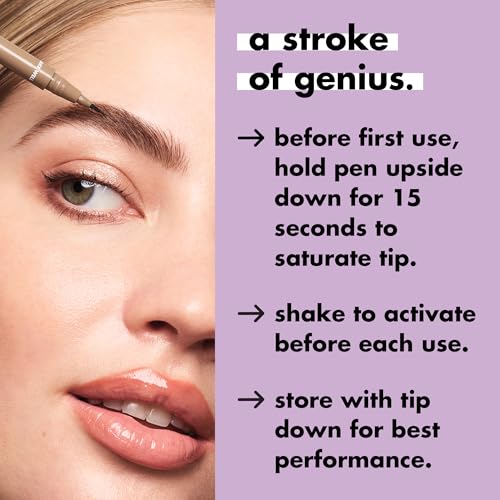 e.l.f. Holy Strokes Micro-Fine Brow Pen, for a Natural Look, Long-Lasting Eyebrow Pencil, Waterproof & Smudge-Proof, Vegan & Cruelty Free, Taupe