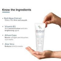 Fixderma Strallium Stretch Mark Cream, Removes Pregnancy stretch marks, Scar removal and Moisturizing Cream, Stretch mark remover for Stomach, thighs & all body parts- 75g