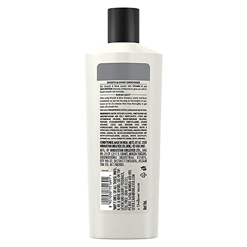 TRESemme Smooth & Shine Conditioner 335 ml, With Biotin & Silk Proteins For Silky Smooth Hair - Deeply Moisturises Dry & Frizzy Hair, For Men & Women & TRESemme Keratin Smooth Shampoo 185 ml