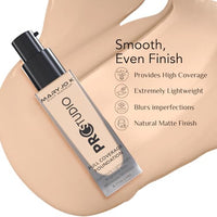 MARY JO K Full Coverage Foundation 03 – Buildable, Long-Wear & Natural Finish – Suitable for All Skin Types – Matte Cream Foundation with Pump – 30ml