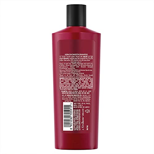 TRESemme Smooth & Shine Conditioner 335 ml, With Biotin & Silk Proteins For Silky Smooth Hair - Deeply Moisturises Dry & Frizzy Hair, For Men & Women & TRESemme Keratin Smooth Shampoo 185 ml