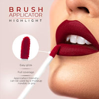 Juice Red Carpet - M02 Kiss Sensation Lipstick & Maroon Bliss - M08 Color Luxe Liquid Lipstick with Goodness of Bio Retinol, & SPF 15 UV Protection