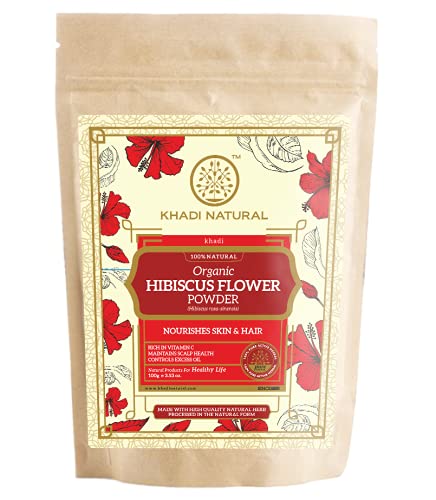 KHADI NATURAL Organic Powder Pack of 3 (Neem + Hibiscus + Orange Peel) (Net Qt. 3x100) 300gm