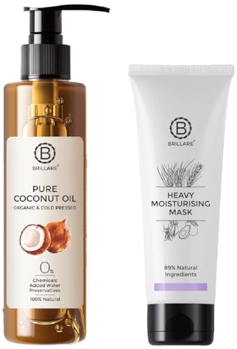 Brillare Professional Heavy Moisturising Hair Mask & Brillare Pure Coconut Oil Combo
