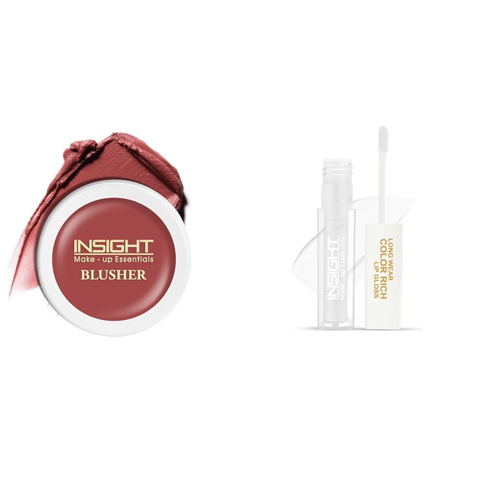 Insight Cosmetics Crème Blusher, Face Makeup, Caramel Eclair, 3.5 gmLong Wear Color Rich Lip Gloss Highly PigmentedGlossy (LG41-01)