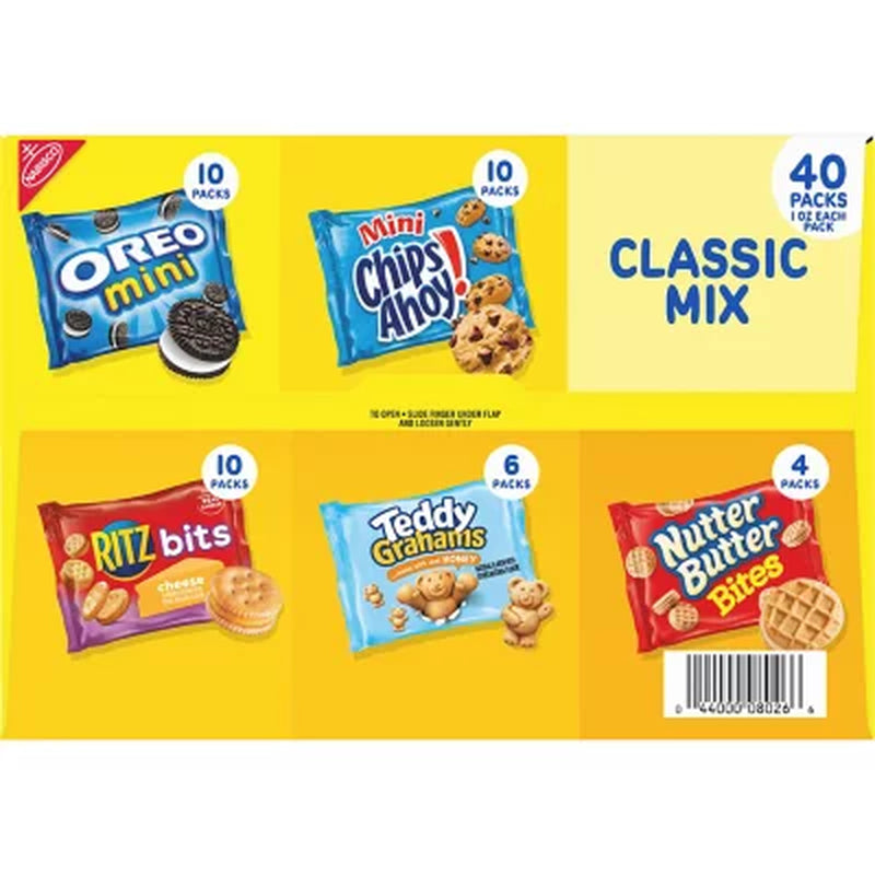 Nabisco Classic Mix Cookie & Cracker, Variety Pack, 40 Pk.