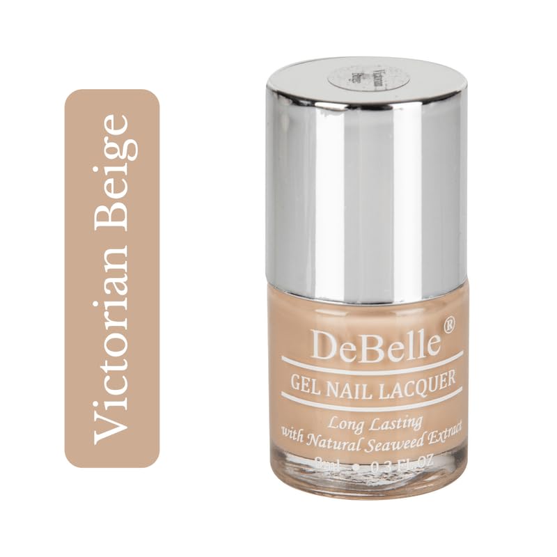 DeBelle Creme Finish Gel Nail Polish Victorian Beige (Beige), 8 Ml-Enriched With Natural Seaweed Extract, Cruelty Free, Toxic Free