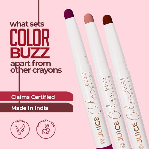 Juice Color Buzz Lip Crayon With Bio Retinol, SPF15 & Natural Moisturizing Factors (Sandy Rose - M12)