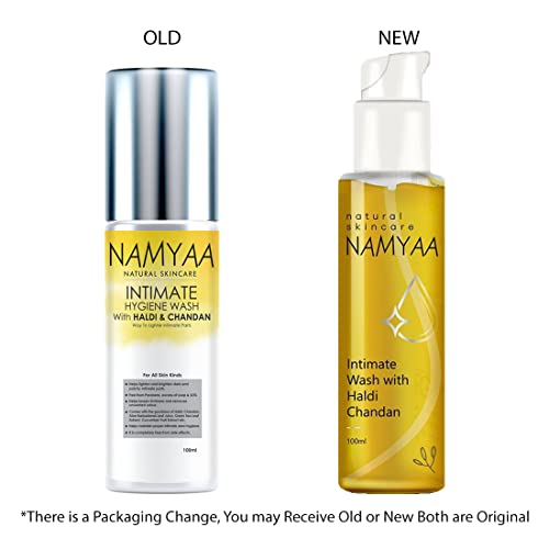 Namyaa Haldi Chandan Intimate Hygiene Wash | With Germ and Odour Protection | pH Balanced 100g (Pack of 2)