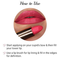 Iba Long Stay Matte Lipstick for Women- M13 Pink Rose, 4g | Creamy Matte Finish & Smooth Texture| Long-Lasting | Hydrated Lips | Enriched with Vitamin E| Intense Colour & Highly Pigmented | Lip Makeup