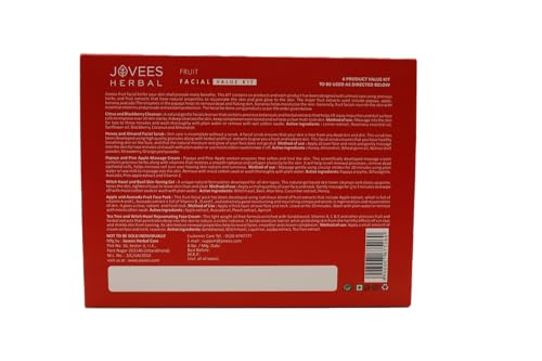 Jovees Herbal Mini Fruit Facial Kit For Hydrated Skin, Reduces Fine Lines, Tanning & Dullness With 6 Easy Step | Kit for Enhance Natural Glow 315g (Multiple Use)