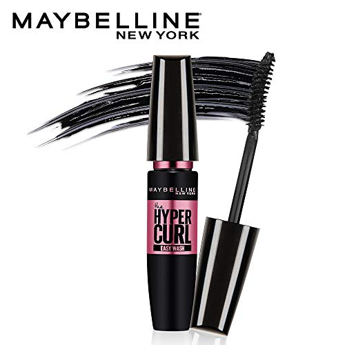 Maybelline New York Hypercurl Mascara, Curls Lashes, Highly Pigmented Colour, Long-lasting, Washable, Black 9.2ml (Pack of 2)