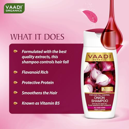 Vaadi Herbals Onion Shampoo for Hair Fall Control (110 ml)