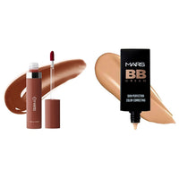 MARS Drip Lip Mist for Women (4.5 ml) (06-Cocoa Drip) BB Cream Lightweight Foundation (30 ml) (Tan)