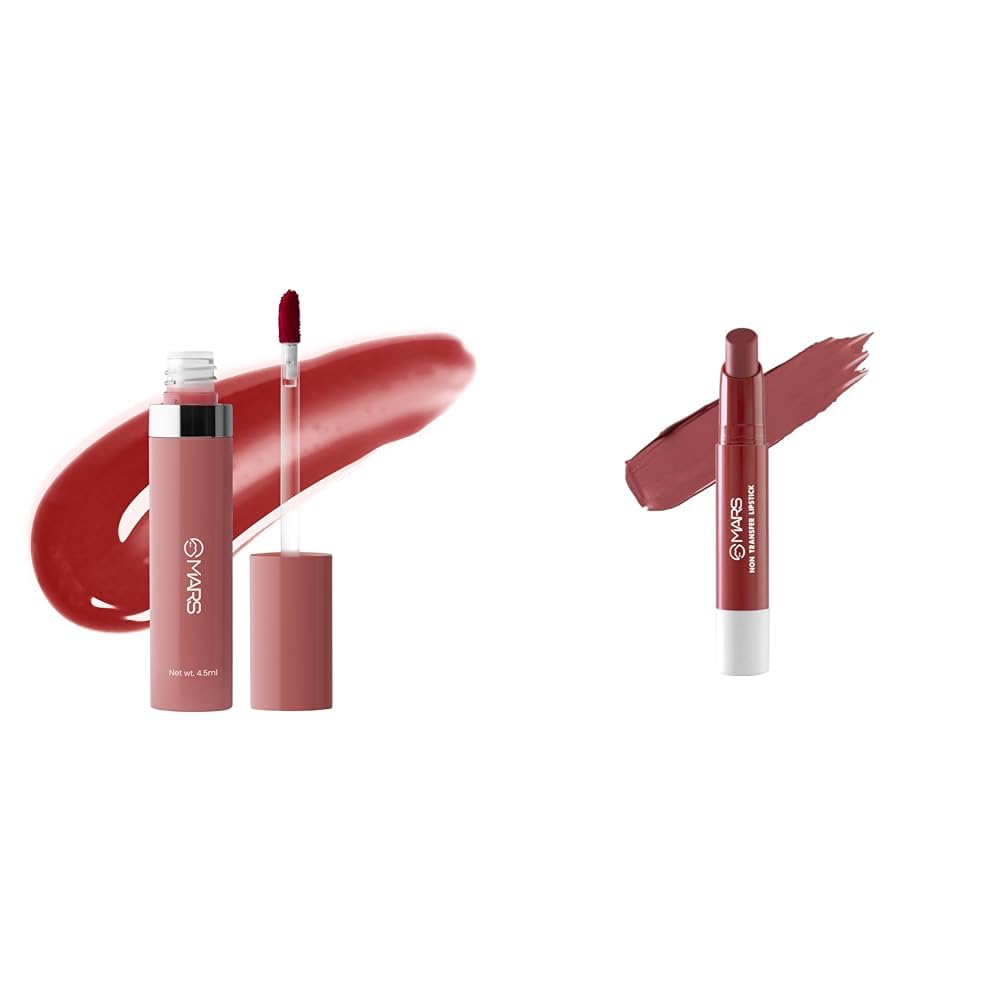 MARS Drip Lip Mist for Women (4.5 ml) (05-Cranberry Drip) Matte Super Stay Lipstick | Up to 12 Hours Long Lasting | Smudge Proof and Waterproof Lipstick for Women (2.6 gm) (02-TREASURE)