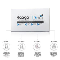 Raaga Professional De-Tan Pack | Tan Removal Cream with Kojic and Milk | Dermatologically Tested, Peroxide Free, Hydroquinone Free, Sulphate Free - 12g x 6 (72 gm) (Pack of 3)