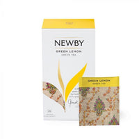 Newby Green Lemon Tea | 25 Tea Bags | Natural Fusion of Verdant Green Tea wth Bright Dried Lemon | 50 gms