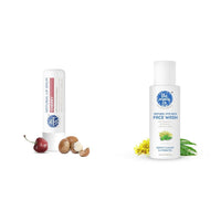 The Moms Co. Natural Cherry Lip Balm I Shea & Cocoa Butter(5gm) (Cherry). Natural Vita Rich Face Wash | All Skin Types | With Vitamins C, B3 & B5, Neem Extract and Witch Hazel 25 ML