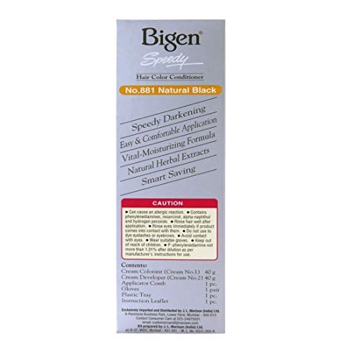 Bigen Speedy Hair Color, Natural Black 881 (40g + 40g)