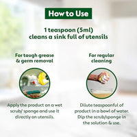 Dettol Lemon Fresh Dishwash liquid and Cleaning Gel || Cuts Tough Grease || Remove germs || 750ml, bottle