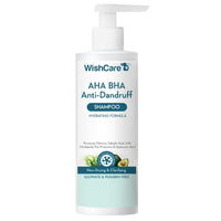 WishCare Hydrating AHA BHA Anti Dandruff Shampoo For Women & Men- Piroctone Olamine, Salicylic Acid, LHA, Climbazole, Pre+Probiotics & Hyaluronic Acid - Paraben & Sulphate Free Shampoo 250ml