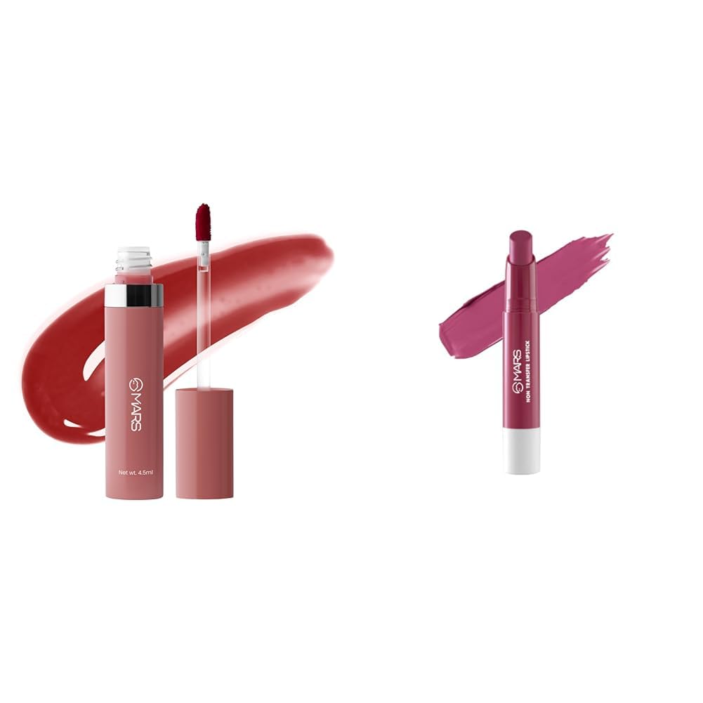 MARS Drip Lip Mist for Women (4.5 ml) (05-Cranberry Drip) Matte Super Stay Lipstick | Up to 12 Hours Long Lasting | Smudge Proof and Waterproof Lipstick for Women (2.6 gm) (09-PARADISE)