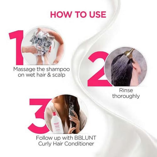 BBLUNT Curly Hair Shampoo & Conditioner Combo (300 ml + 250 g)