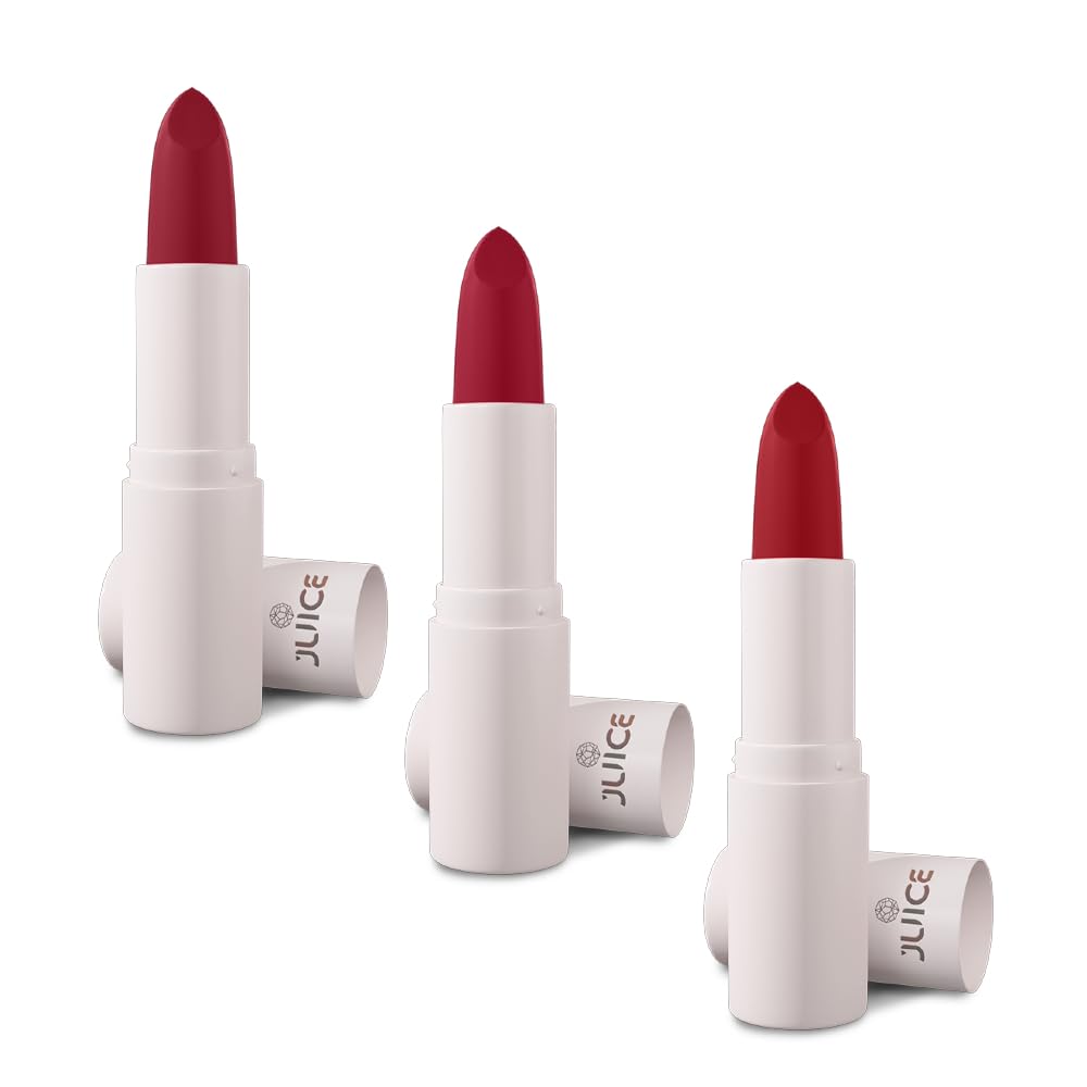 Juice Kiss Sensation lipstick combo set for women with Goodness of Bio Retinol, SPF 15 UV protection for dusky skin tone
