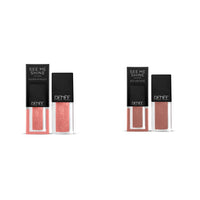 RENEE See Me Shine Lip Glossy For All Skin Tone, Enriched With Jojoba Oil, Non Sticky, Hydrating, Easy Glide Formula, Pucker Up Peach 2.5Ml & See Me Shine Lip Glossy - Nice And Nude, 2.5Ml