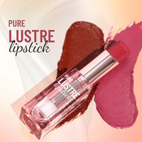 Swiss Beauty Pure Lustre Lipstick | High Shine Finish | Smooth Glide | With Olive Oil & Vitamin E | Hydrating | Shade- Bleached Pink, 3.8gm