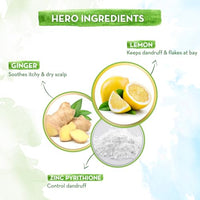 Mamaearth Lemon Anti-Dandruff Shampoo with Lemon & Ginger for Itchy & Flaky Scalp | Reduces Up to 100% Dandruff | Soothes Itchiness | For Men & Women | 250 ml