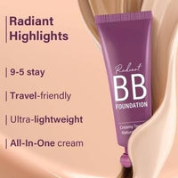 Juprev Radiant BB Foundation, Creamy Texture, Natural Finish, Non-greasy & Lightweight, Creamy Texture | Lightweight Formula, Waterproof and Long Wear Liquid Foundation for Face Makeup (60 gm)