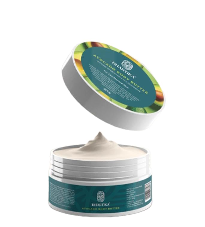 Dhartika Avocado Body Butter - Deeply Hydrating & Nourishing, Enriched with Natural Oils & Butters for Enhanced Skin Elasticity