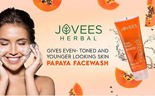 Jovees Herbal Face Care Combo For Normal Skin | Papaya Facewash 120ml | Rose Skin Toner 100ml | Saffron & Bearberry Fairness Cream 60g Set of 3