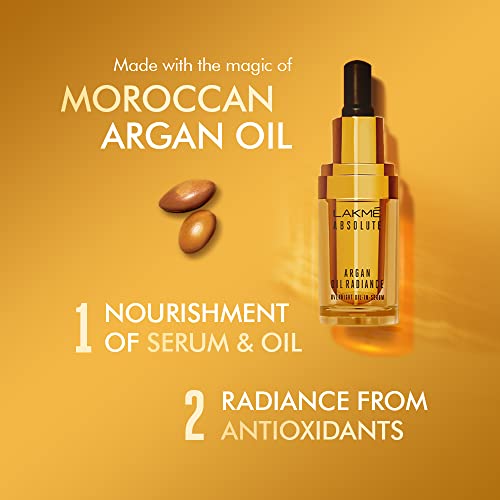 Lakmé Absolute Argan Oil Radiance Overnight Oil-in-Serum, 15ml