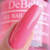 DeBelle Gel Nail Polish Bebe' Kiss (Hot Pink Nail Paint)|Non UV - Gel Finish |Chip Resistant | Seaweed Enriched Formula| Long Lasting|Cruelty and Toxic Free| 8ml Glossy Finish