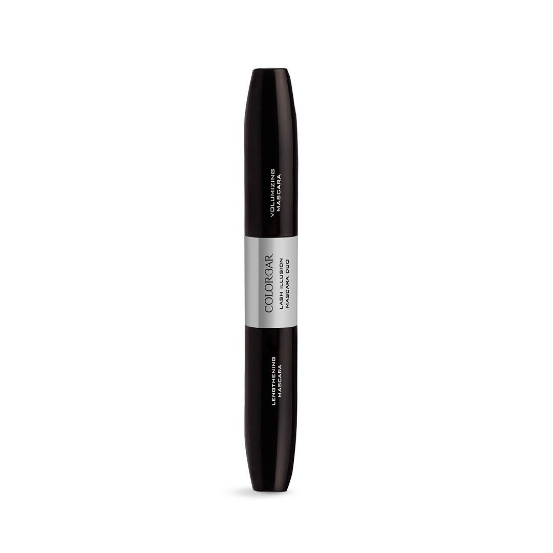 Colorbar Duo Mascara, Carbon Black, 4ml | Lengthening | Volumizing | Smudge-proof and waterproof