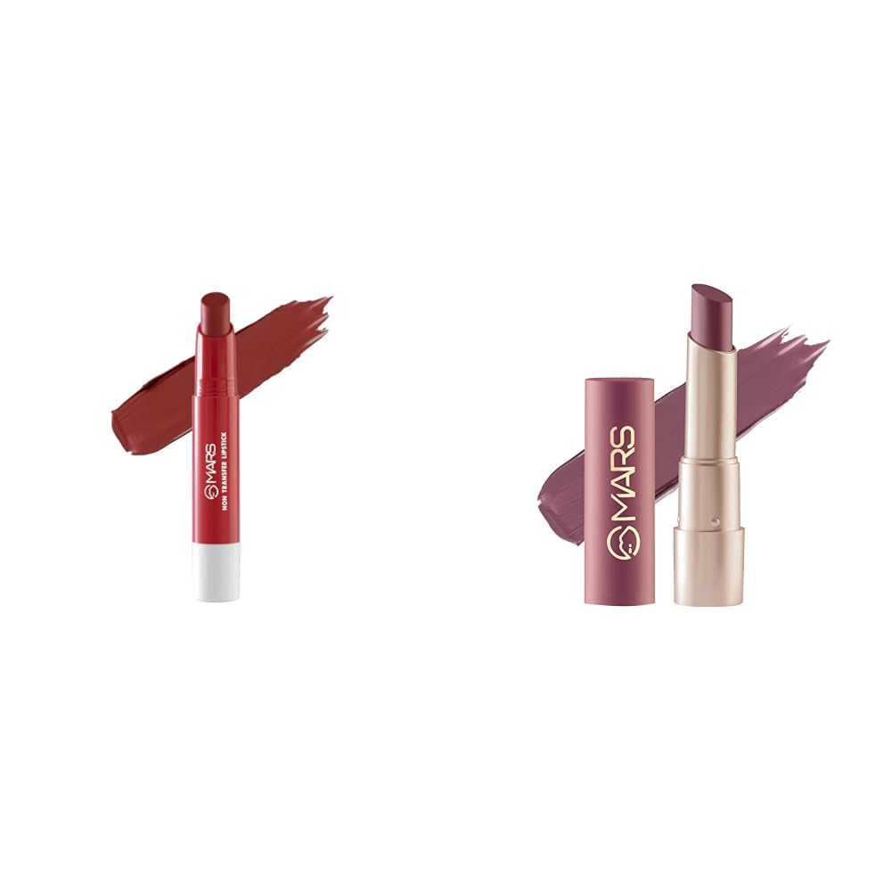 MARS Matte Super Stay LipstickLipstick for Women (2.6 gm) (05-MAJESTIC) Creamy Matte Long Lasting Lipstick for Women (3.2 gm) (17-Sultry Samba)